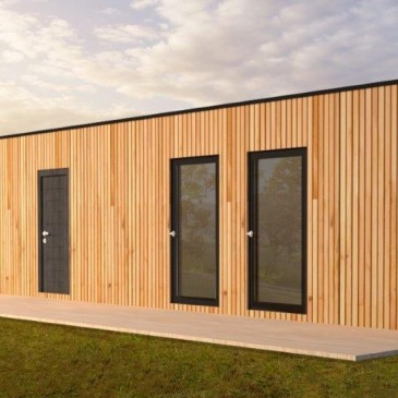 Přestavěné chaty z lodních kontejnerů splňují náročné požadavky na vybavení i design