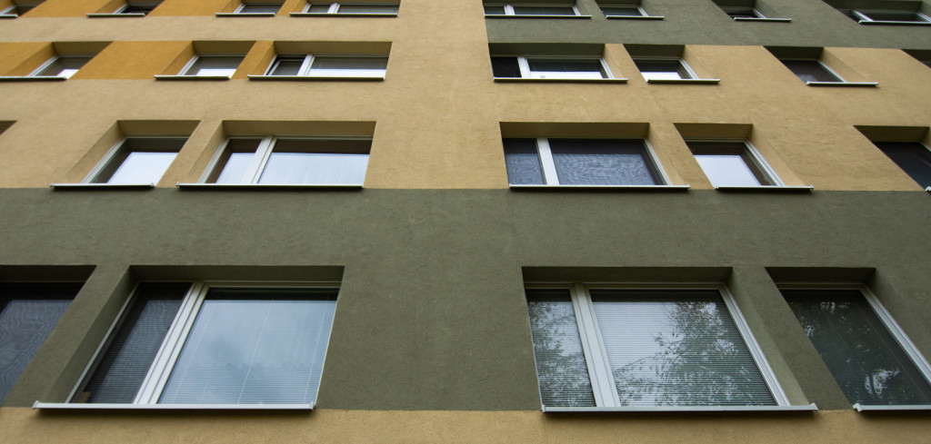 Prague. Czech Republic. 01/12/2020. Panelaks or buildings constructed with panels during communist regime in the Czech Republic, and in another countries in Eastern Europe. Part of the Estate Housing