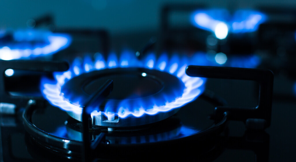 FLames of gas stove (shallow DOF)